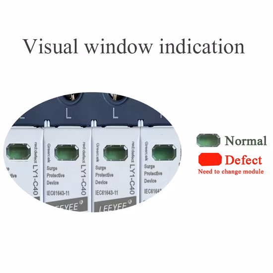 Dispositivo di protezione da sovratensione CA 4p 40ka SPD Classe II 275V per protezione contro i fulmini